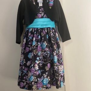 Girls sleeveless dress with detachable sweater  size 4